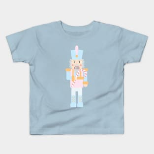 Pastel Nutcracker with Candy Cane Kids T-Shirt